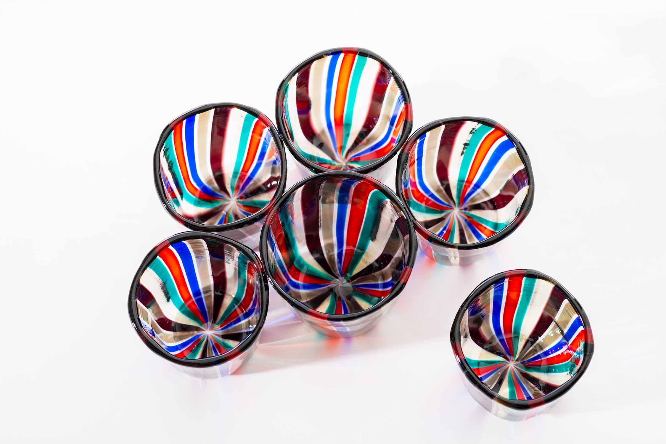 Gio Ponti's Canne a Sei Colori tumblers, reissued for 2024